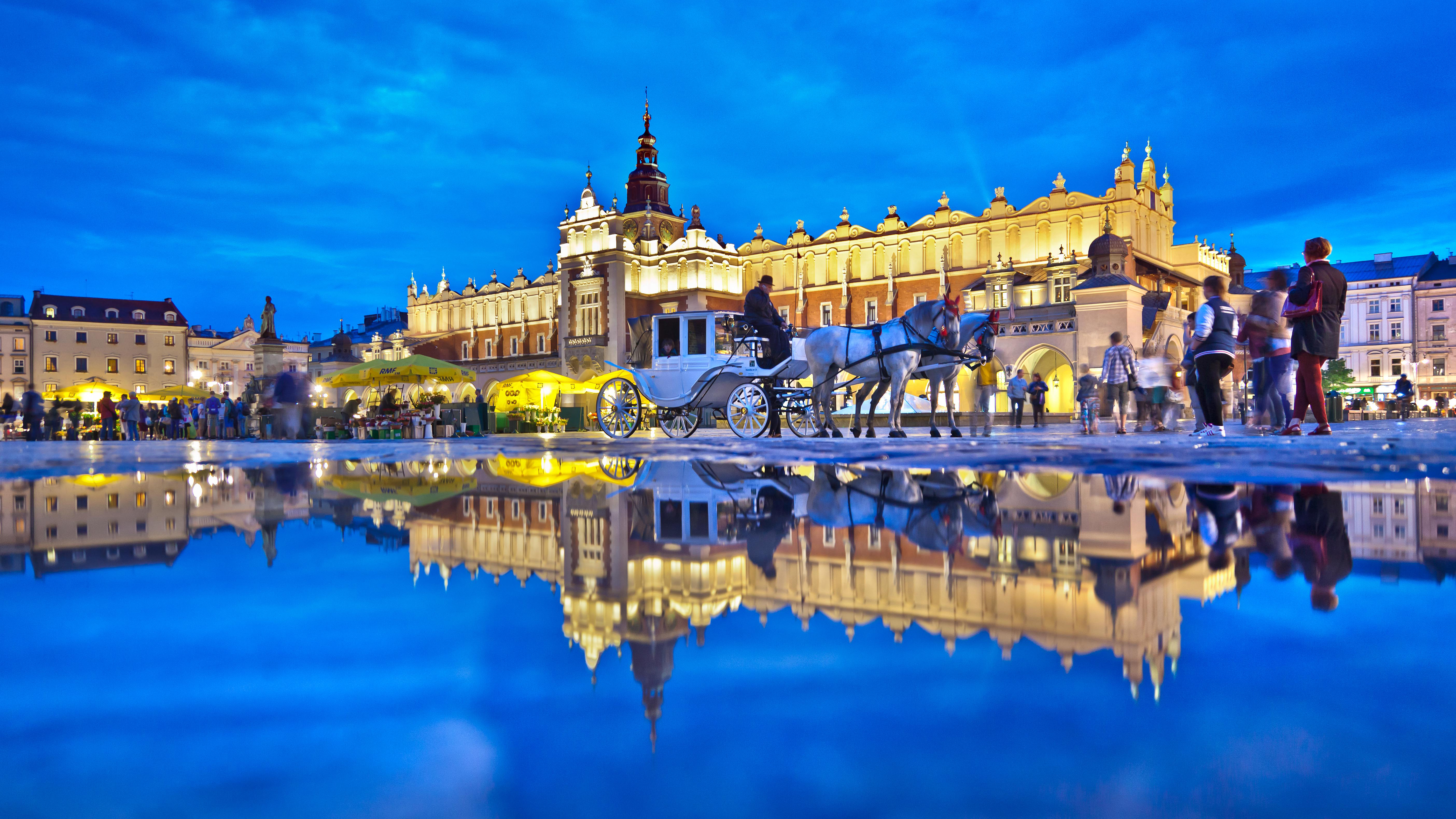 Kraków's romantic Main Market Square. Credit: Rick Steves’ Europe.